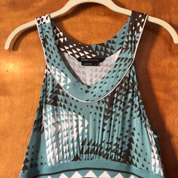 BCBG DRESS in Blue, Brown, and Cream - Picture 2 of 5